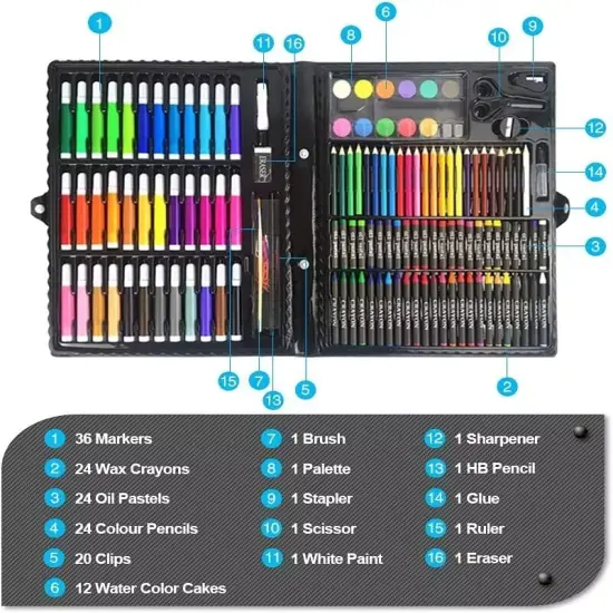 Art Set Drawing Colored Pencils Black {1}