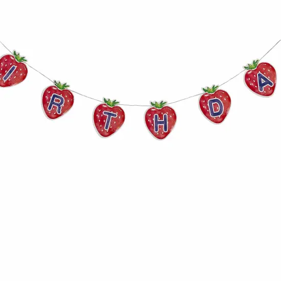 Strawberry Happy Birthday Banner {2}