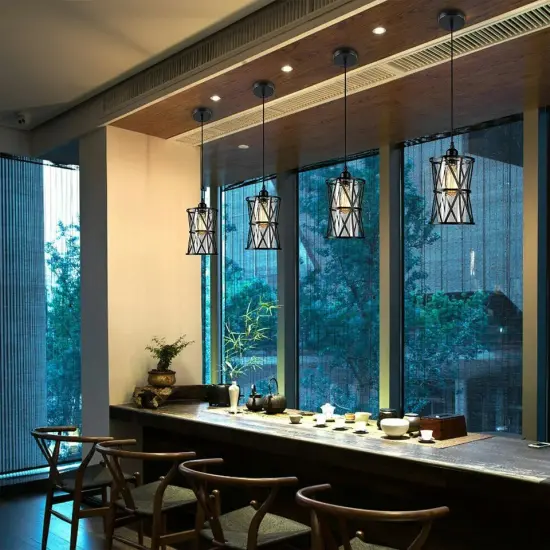 2-Light Modern Industrial-style Ceiling Light Chandeliers Pendant Lamp Fixture {4}