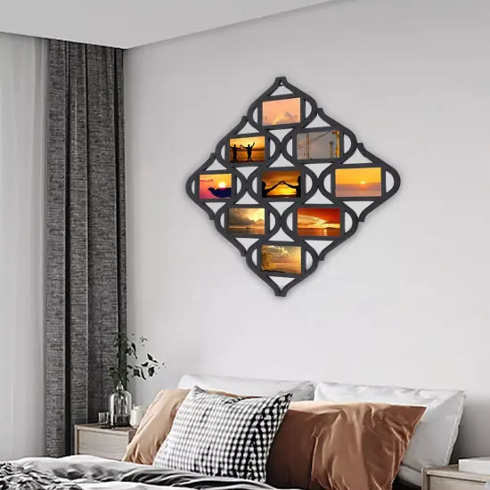 Collage Photo Frame 9 Picture Frames for Multi Photo Family Wall Decor 4"x6" {4}