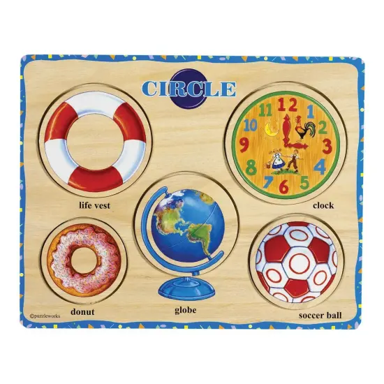 Puzzleworks Self-Correcting Shapes Puzzles - Set of 6 {6}