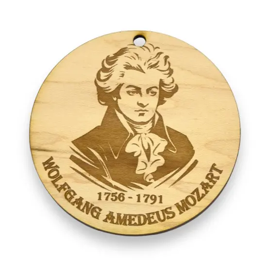 Ornament - Wolfgang Amadeus Mozart Raw Wood {1}