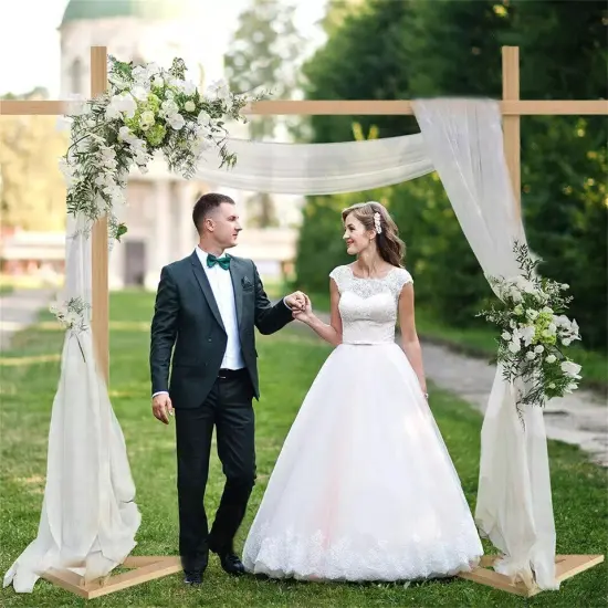 Heavy Duty Wooden Wedding Arch Backdrop Stand Garden Lawn Ceremony Background {4}