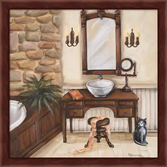 Fireplace Escape II by Hakimipour - Ritter 13" x 13" Framed Wall Art {1}