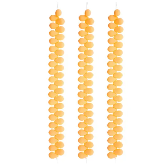 John Bead 114pcs 6x9mm Czech Glass White Alabaster Velvet Drop Bead Strands Soft Orange {3}