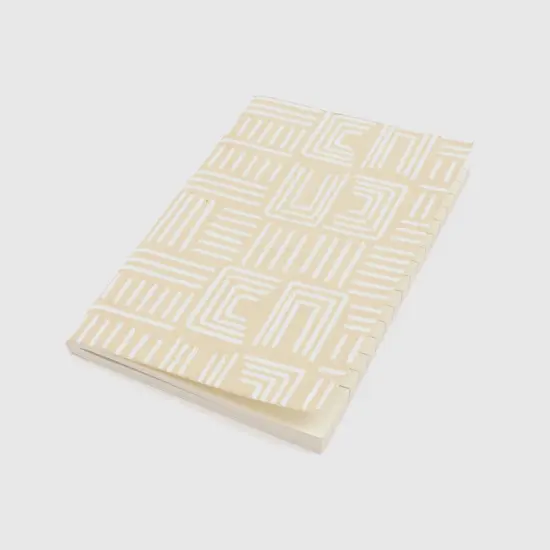 Soft Cover Brown Abstract Handmade Paper Notebook - Pack of 5, 6 X 4 Inch {3}