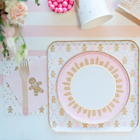 PINK GINGERBREAD SMALL NAPKINS {2}
