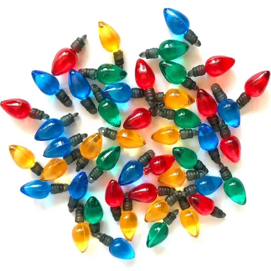 100+ Christmas Light Buttons for Sewing Craft Scrapbooks {1}