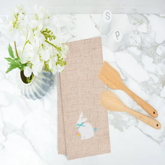 Easter Bunny Rabbit Spring Theme Kitchen Dishtowel {3}