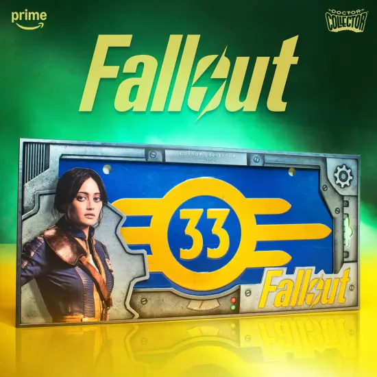 Doctor Collector: Fallout: License Plate - Vault 33 - Officially Licensed Based On The Hit Series, Collectible Memorabilia Decor, 13.19 x 6.3" {4}