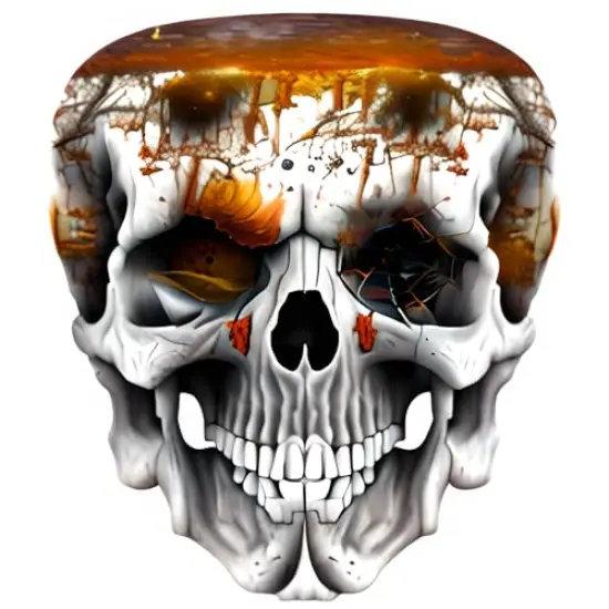 Sugar Skull Halloween Edible Icing Image Cake Topper (6 Inch Round) {1}