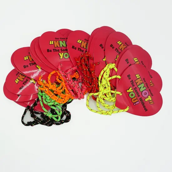 4E's Novelty 48 Pack Friendship Bracelet with Valentines Cards for Kids {5}