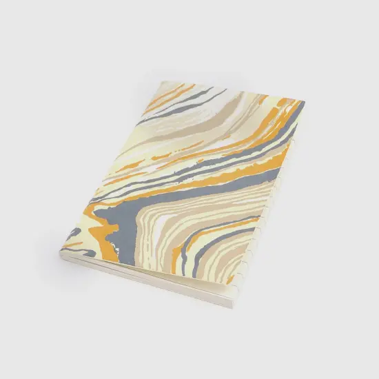 Soft Cover Orange/Brown Notebook - Pack of 5, 6 X 4 Inch {3}