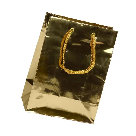 8'' x 4'' x 10'' Metallic Euro Totes for Gifts and Events Gold {4}