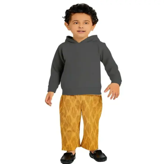 Gildan® Heavy Blend Youth Hooded Long Sleeve Sweatshirt Charcoal {1}