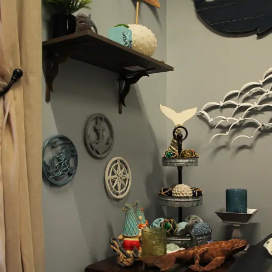 Set of 3 Cast Iron Nautical Design Kitchen Trivets Decorative Wall Hangings {6}