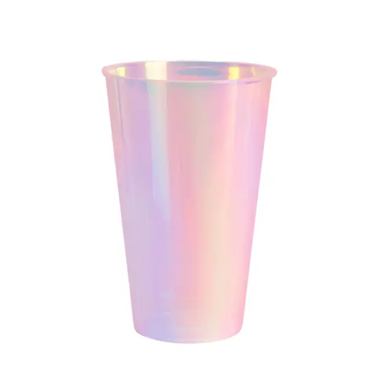 IRIDESCENT PLASTIC PARTY CUPS {1}