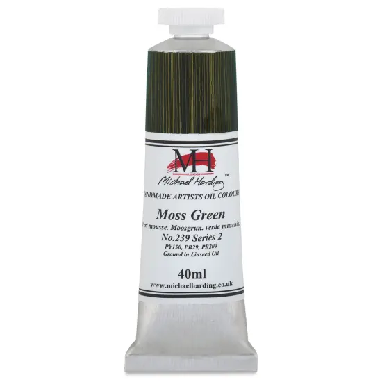Michael Harding Artists Oil Color - Moss Green, 40 ml tube {1}
