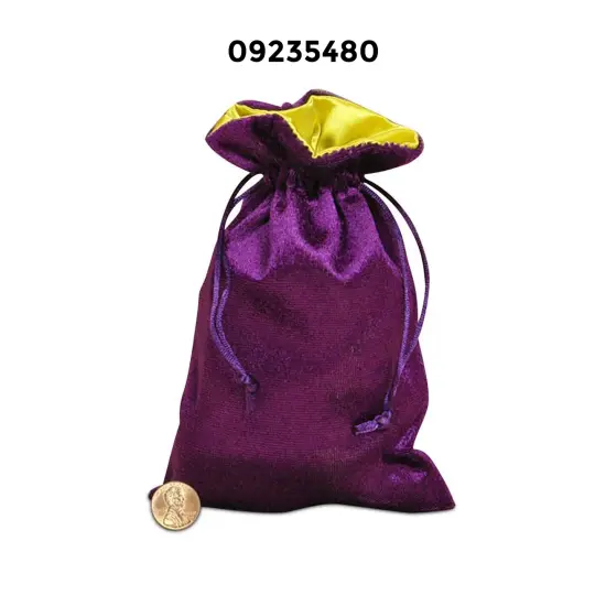 Purple/Daffodil Velvet Gift Bags with Satin Lining 5'' X 8'' {3}