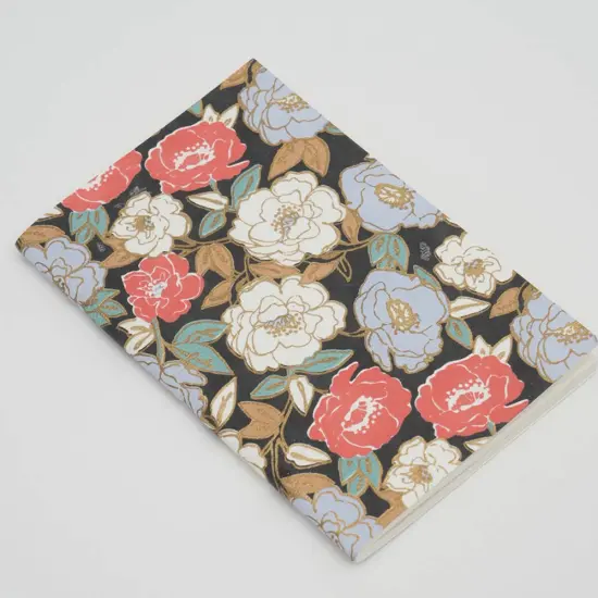 Flower Printed Handmade Paper Notebook - Pack of 6, 4 X 6 Inch {3}