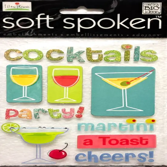 Me & My Big Ideas Cocktails Dimensional Stickers {1}