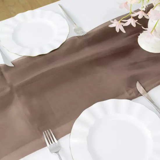 72" Blush Chiffon Extra Long Table Top Runner Wedding Banquet Party Supplies {4}