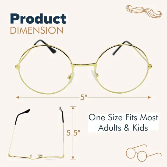 4E's Novelty Old Man Costume for Boys - Stick on Mustache, Eyebrows and Glasses - 100 Day of School Old Man Costume, Grandpa Costume Accessory Kit {4}