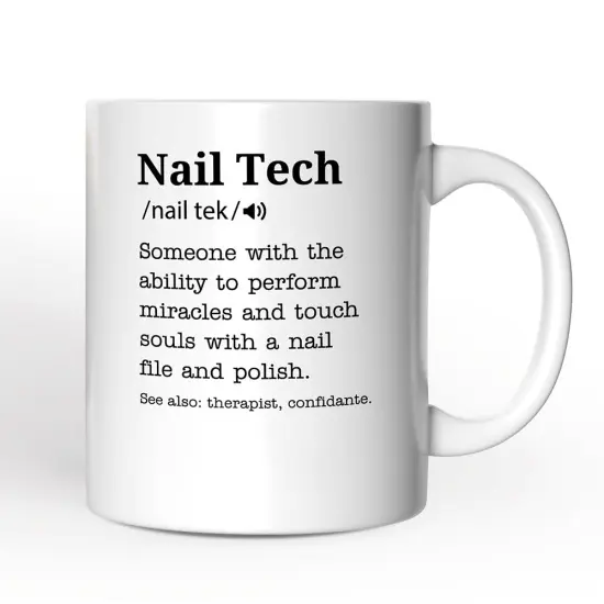 Nail Tech Definition Mug, Funny Nail Hustler Gift {1}