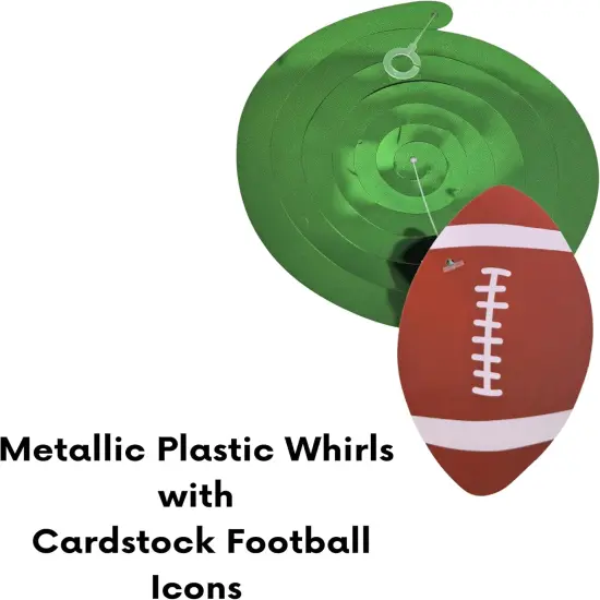 4E's Novelty 10 Pcs Hanging Swirl Decorations &ndash; Football Party Supplies, Football Birthday Party Decorations, Football Themed Party Decorations {4}