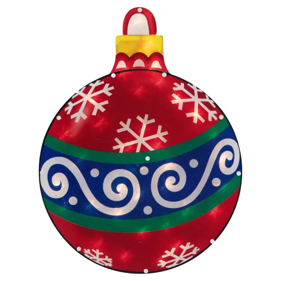 Northlight 19.5" Lighted Red Christmas Ornament Window Silhouette {3}