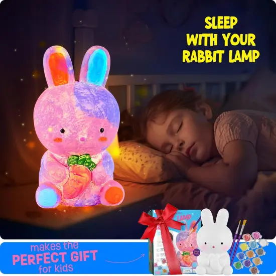Paint Your Own Bunny Lamp Kit, Art Supplies Arts & Crafts Kit, Painting kit for Kids 6-12, Arts and Crafts for Kids Ages 8-12, Toys Girls Boy Birthday Gift Ages 3 4 5 6 7 8 9 10 11 12+ {5}