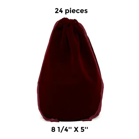 Flat Bottom Velour Gift Bag 8 1/4" x 5" x 8" for Elegant Packaging {1}