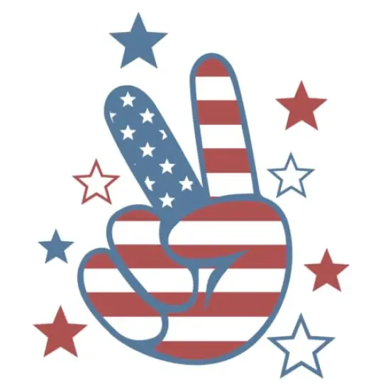 Peace Sign Fingers Edible Icing Image Cake Topper (6 Inch Round) {1}