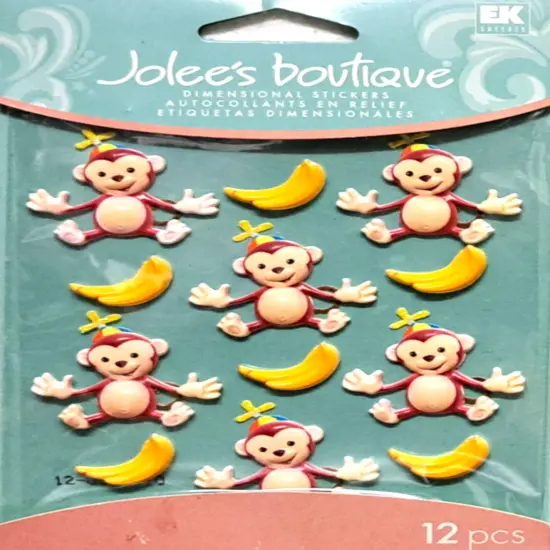 Jolee's Boutique Monkeys Cabochons Dimensional Stickers {1}