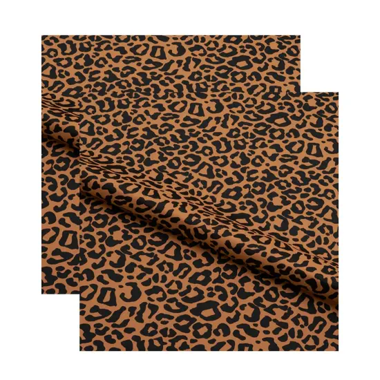 Groove Leopard Pattern Printed Spandex Fabric {1}