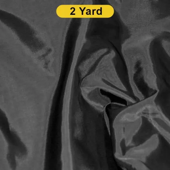 Soft Yet Durable Polyester Lining Fabric for Apparel & Event Decor 60" Wide Black {1}