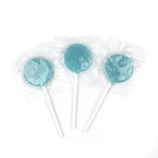 Just Candy Light Blue Flat Lollipops {3}