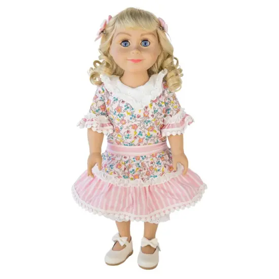 The Queen's Treasures 18 Inch Doll Clothes 4 Piece Pink Floral Dress {2}