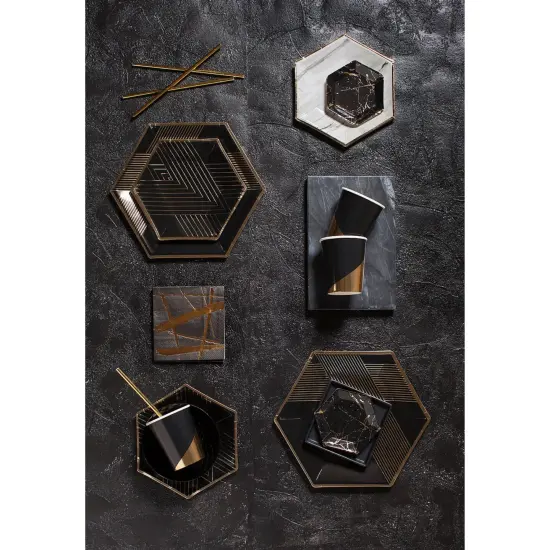 NOIR BLACK & GOLD COLORBLOCK CUP {6}