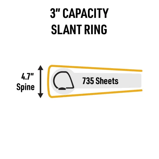 Avery UltraDuty SDS Binder with Chain, Durable Poly Binder, 3" Slant Ring, Holds 735 Sheets (77713) {6}