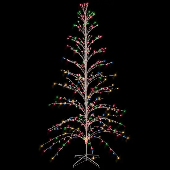 Northlight Pre-Lit Cascade Twig Tree Outdoor Christmas Decoration - 9' - Multicolor Lights {1}