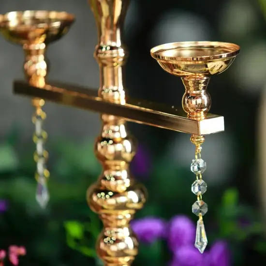 23-Inch tall Gold Candelabra Candle Holder Party Wedding Centerpiece Home Gift {2}