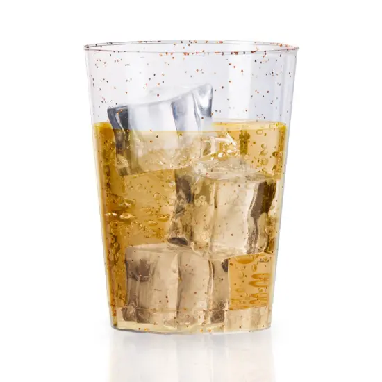 GOLD SPARKLE REUSABLE TUMBLERS {3}