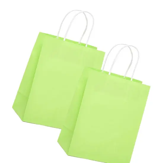 Sturdy Bright Matte Shopping Bag with White Interior 10" x 5" x 13" {4}