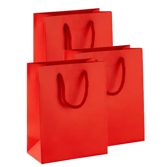 Durable and Glossy Euro Totes Compact Size 8'' x 4'' x 10'' Red {2}