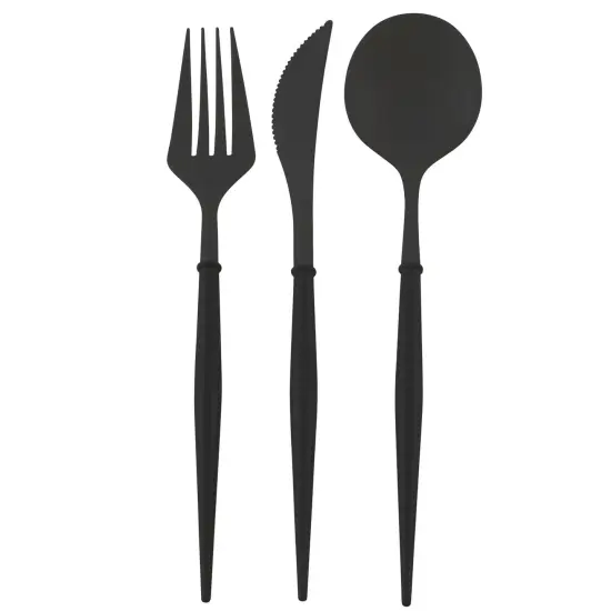 FANCY BLACK CUTLERY {1}