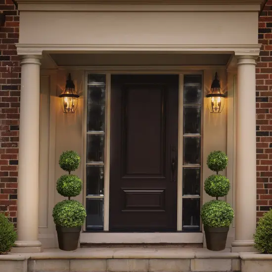 Haute Decor Adjustable Artificial Topiary - Includes 1 Artificial Boxwood Topiary for Front Porch - Adjust The Space Between Topiary Balls - Available in Triple or Double Styles {2}