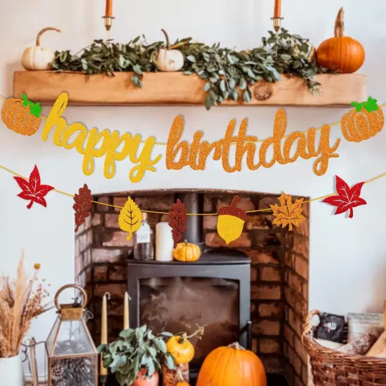 Pumpkin Birthday Banner (Multicolor) {5}