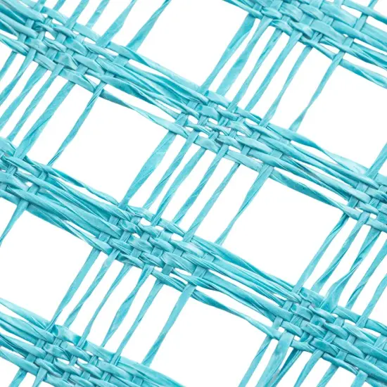 10" Poly Burlap Check Mesh Ribbon: Turquoise (10 Yards) {3}
