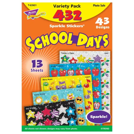 School Days Sparkle Stickers&reg; Variety Pack, 432 ct {1}